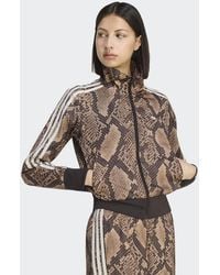 adidas Originals - Jacket Adidas Satin Snake Print Firebird Track Jacket Linen/ Magic - Lyst