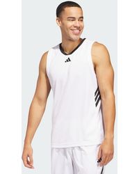 adidas - 3-stripes Basketball Tank Top - Lyst