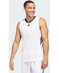 adidas - 3-stripes Basketball Tank Top - Lyst