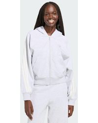 adidas Originals - Kit 3-Stripes Full Zip Hoodie - Lyst