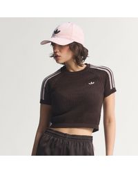 adidas - Knitted Crochet Cali T-Shirt - Lyst