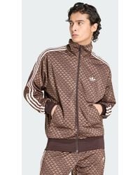 adidas Originals - Sweatshirt Adidas Firebird Loose Monogram Track Top Aurora Coffee/ Earth Strata/ Sandy - Lyst