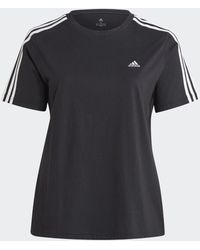 adidas - Essentials Slim 3-stripes T-shirt (plus Size) - Lyst