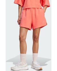 adidas - Soft Lux Loose Shorts - Lyst