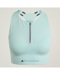 adidas - By Stella Mccartney Running Floral Lace Crop Top - Lyst