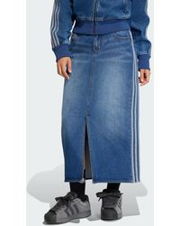 adidas - 3-Stripes Pencil Skirt Denim - Lyst