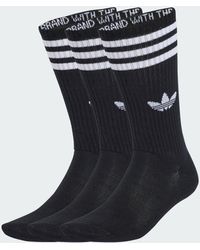 adidas - 3-Stripes High Crew Socks 3 Pairs - Lyst
