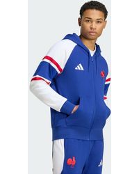 adidas - France Rugby Travel Full Zip Hoodie - Lyst