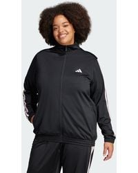 adidas - Tricot 3-Stripes Track Jacket (Plus Size) - Lyst
