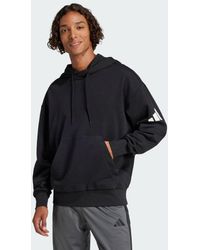 adidas - Felpa Con Cappuccio Essentials Loose-Fit 3 Bar Logo French Terry - Lyst