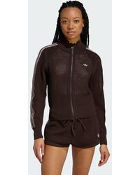 adidas - Knitted Crochet Firebird Track Top - Lyst