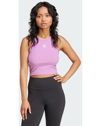 adidas - Essentials Ribbed Tank Top - Lyst