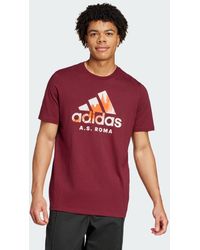 adidas - T-Shirt Seasonal Graphic As Roma - Lyst