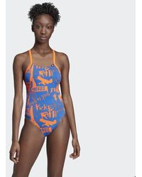 adidas Allover Print Pro Badeanzug - Mehrfarbig