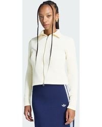 adidas - Prem Ess Chenille Zip Up Track Cardigan - Lyst