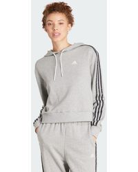 adidas - Essentials 3-stripes Animal Printed Relaxed Hoodie - Lyst