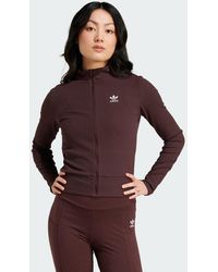 adidas - Essentials Ribbed Full-Zip Track Top - Lyst