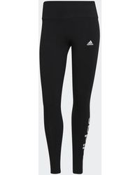 adidas - MALLAS ESSENTIALS HIGH-WAISTED LOGO - Lyst