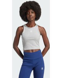 adidas - Essentials Ribbed Tank Top - Lyst