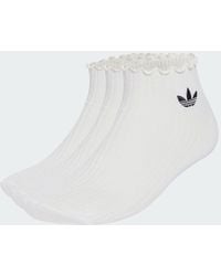 adidas - Ruffle Quarter Socks 3 Pairs - Lyst