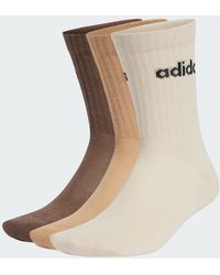 adidas - Linear Crew Cushioned Socks 3 Pairs - Lyst