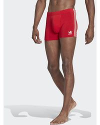 adidas Comfort Flex Cotton 3-Streifen Boxershorts - Rot