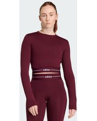 adidas - Hyperglam Cropped Long Sleeve T-Shirt - Lyst