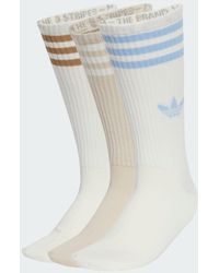 adidas - 3-Stripes High Crew Socks 3 Pairs - Lyst