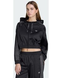 adidas - Pearl Cropped Zip Hoodie - Lyst