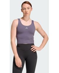 adidas - 3 Stripes Studio All Me Light Support Tank Top - Lyst