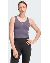 adidas - 3-Streifen Studio All Me Light Support Tank - Lyst