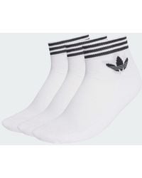 adidas - Trefoil Ankle Socks 3 Pairs - Lyst