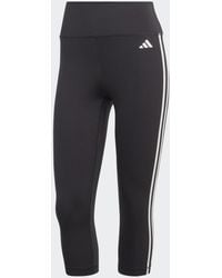 adidas - Train Essentials 3-Stripes High-Waisted 3/4 Leggings - Lyst