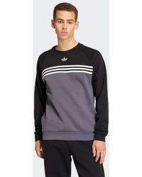 adidas - Chest Stripes Crewneck Sweatshirt - Lyst