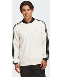 adidas - Originals 3-Stripes 1/4 Zip Sweatshirt - Lyst