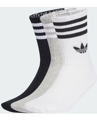 adidas Originals - 3-Stripes Crew Socks 3 Pairs - Lyst