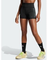 adidas - Optimé 3-Stripes 1/4 Short Leggings - Lyst