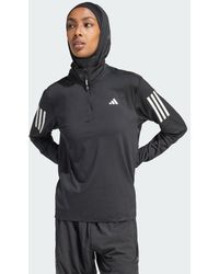 adidas - Sweatshirt OWN THE RUN HALF-ZIP OBERTEIL - Lyst