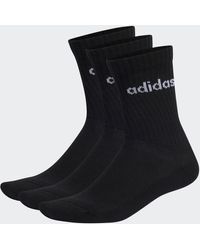 adidas - Linear Crew Cushioned Socks 3 Pairs - Lyst