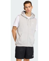 adidas - Trefoil Essentials Sleeveless Hoodie - Lyst