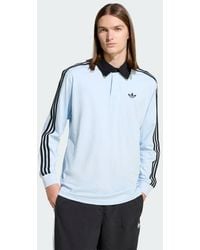 adidas - 3-Stripes Rugby Longsleeve Polo - Lyst