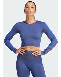 adidas - Knit Long Sleeve Long-Sleeve Top - Lyst