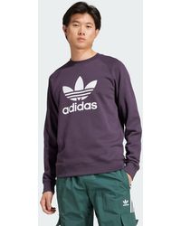 adidas - Adicolor Classics Trefoil Crewneck Sweatshirt - Lyst