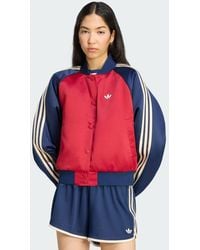 adidas Originals - Bomber Adidas Satin Sst Bomber Jacket Team Victory/ Night/ Warm Vanilla - Lyst