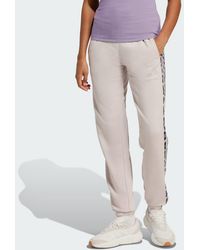 adidas - Seasonal Essentials Leopard Print French Terry Joggers With 3-Stripes - Lyst