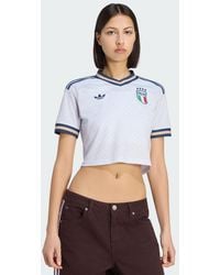 adidas - Italy 26 Away Cropped Jersey - Lyst