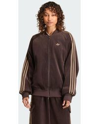 adidas - Jacket Adidas Corduroy Sst Oversized Track Top Aurora Coffee/ Khaki Six - Lyst