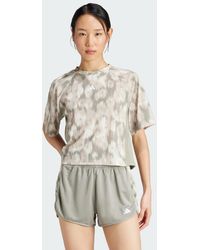 adidas - Camiseta Train Essentials Allover Print Flower Tie-Dye - Lyst