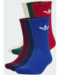 adidas - Trefoil Cushion Crew Socks 6 Pairs - Lyst