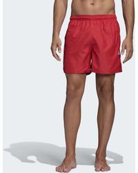 adidas CLX Solid Badeshorts - Rot